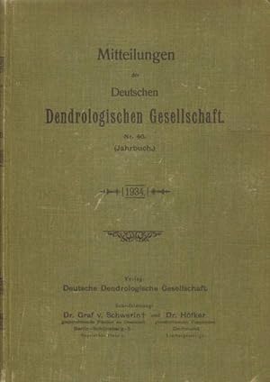 Bild des Verkufers fr Mitteilungen der Deutschen Dendrologischen Gesellschaft Nr. 46. zum Verkauf von Versandantiquariat Boller