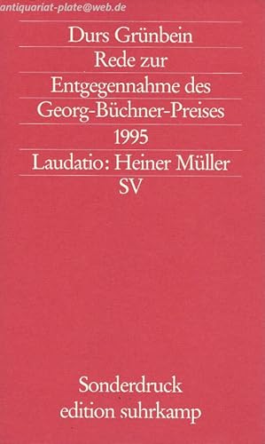 Den Körper zerbrechen. Rede zur Entgegennahme des Georg-Büchner-Preises 1995.