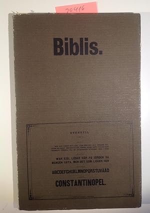 Bild des Verkufers fr Biblis. Arsbok utgiven av freningen fr Bokhantverk 1965 zum Verkauf von Antiquariat Trger