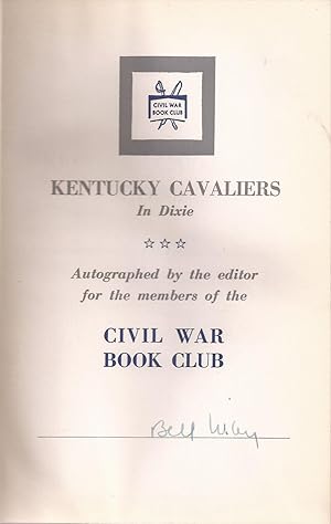 Seller image for Kentucky Cavalier: Reminiscences of a Confederate Cavalryman (signed by editor)) for sale by Auldfarran Books, IOBA