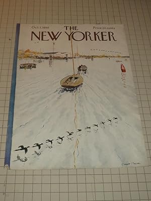Bild des Verkufers fr Oct.7,1950 The New Yorker Magazine Cvr: Towing a Sail Boat Into the Harbor zum Verkauf von rareviewbooks