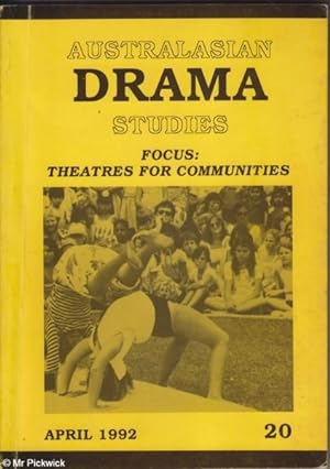 Seller image for Australasian Drama Studies Focus: Theatres for Communities for sale by Mr Pickwick's Fine Old Books