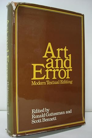 Seller image for Art and error: modern textual editing: essays for sale by Yushodo Co., Ltd.