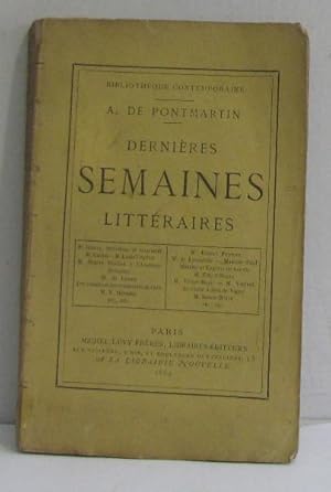 Dernières semaines littéraires