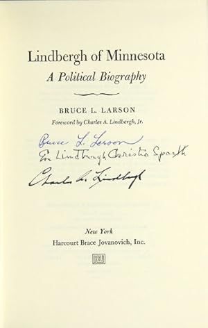 Seller image for Lindbergh of Minnesota: a political biography. Foreword by Charles A. Lindbergh, Jr. for sale by Rulon-Miller Books (ABAA / ILAB)