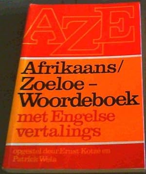 Afrikaans / Zoeloe-Woordeboek met Engelse vertalings