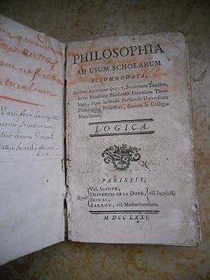 Seller image for Philosophia ad usum scholarum accomodata - Logica for sale by Frederic Delbos