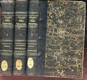 Bild des Verkufers fr SUMMA PHILOSOPHICA - EN 3 VOLUMES (Tomes 1 + 2 + 3) / Volumen I: Logica et Ontologia. Volumen II: Cosmologia, Psychologia et Theologia Naturalis. Volumen III: Philosophia Moralis, seu Ethica et Ius Naturae / EDITIO ALTERA. / IN USUM SCHOLARUM. zum Verkauf von Le-Livre