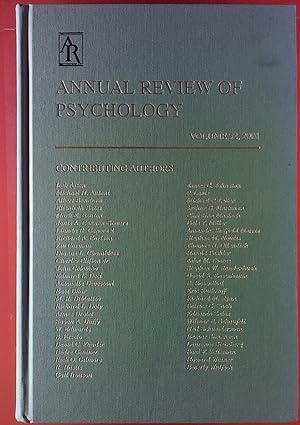 Seller image for Annual Review of Psychology. Volume 52, 2001 for sale by biblion2
