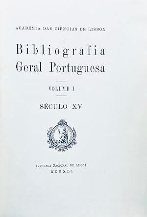 Bibliografia geral portuguesa. Século XV.