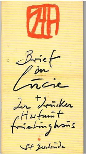 Seller image for Brief an Lucie. for sale by Antiquariat Bernd Preler