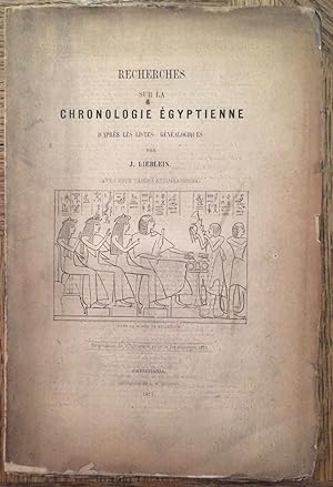 Recherches sur la chronologie egyptienne d'apres les listes genealogiques
