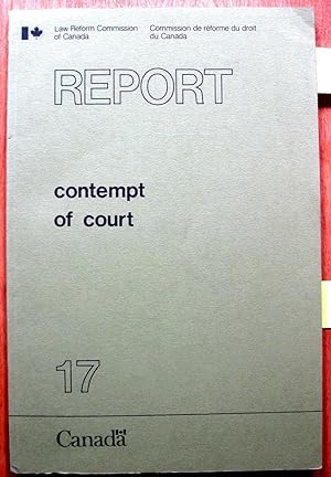 Image du vendeur pour Contempt of Court. L'Outrage Au Tribunal mis en vente par Ken Jackson