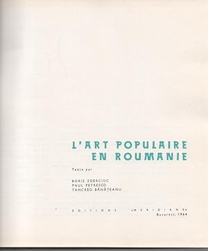 Seller image for L'ART POPULAIRE EN ROUMANIE. for sale by Librera Javier Fernndez