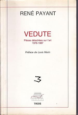 Image du vendeur pour Vedute. Pices dtaches sur l'art, 1976-1987. mis en vente par Librairie  la bonne occasion