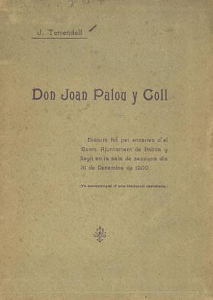 Seller image for DON JOAN PALOU Y COLL. for sale by Librera Anticuaria Galgo