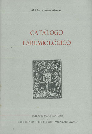 Imagen del vendedor de CATLOGO PAREMIOLGICO. a la venta por Librera Anticuaria Galgo