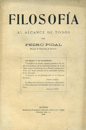 Seller image for FILOSOFA AL ALCANCE DE TODOS. for sale by Librera Anticuaria Galgo