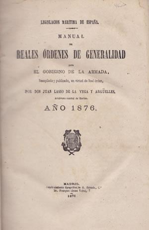 Bild des Verkufers fr MANUAL DE REALES RDENES DE GENERALIDAD PARA EL GOBIERNO DE LA ARMADA. zum Verkauf von Librera Anticuaria Galgo