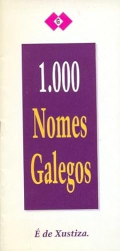 Imagen del vendedor de 1.000 NOMES GALEGOS. a la venta por Librera Anticuaria Galgo