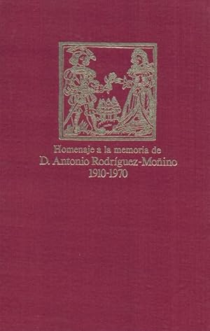 Immagine del venditore per HOMENAJE A LA MEMORIA DE D. ANTONIO RODRGUEZ-MOINO 1910-1970. venduto da Librera Anticuaria Galgo