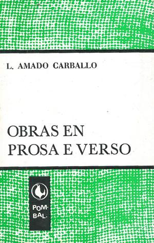 Bild des Verkufers fr OBRAS EN PROSA E VERSO. zum Verkauf von Librera Anticuaria Galgo