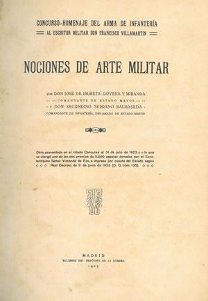Imagen del vendedor de NOCIONES DE ARTE MILITAR. a la venta por Librera Anticuaria Galgo