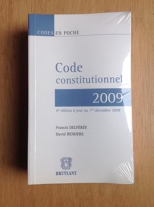 Immagine del venditore per Code constitutionnel 2009. 6eme dition  jour au 1er dcembre 2008 venduto da Les bouquins d'Alain