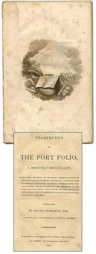 Bild des Verkufers fr Prospectus of The Port Folio, A Monthly Miscellany zum Verkauf von Between the Covers-Rare Books, Inc. ABAA