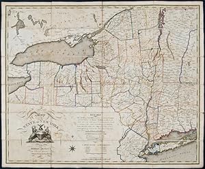 Imagen del vendedor de Map of the State of New York by Simeon De Witt Surveyor General Contracted from his large Map of the State a la venta por Donald A. Heald Rare Books (ABAA)