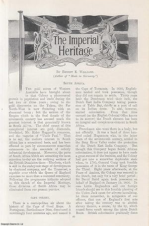 Bild des Verkufers fr South Africa ; Cape Colony ; Natal ; The Indies & more : The Imperial Heritage. An original article from the Windsor Magazine, 1898. zum Verkauf von Cosmo Books