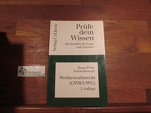 Bild des Verkufers fr Wettbewerbsrecht : (GWB, UWG). von zum Verkauf von Antiquariat im Kaiserviertel | Wimbauer Buchversand