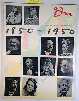 Imagen del vendedor de Du Schweizerische Monatsschrift Nr. 1 Januar 1950 - 1850-1950, ein Europaspiegel a la venta por Antiquariat Trger