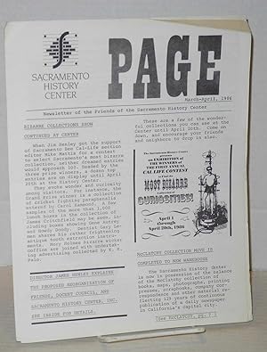 Page: newsletter of the Friends of the Sacramento History Center; March-April 1986