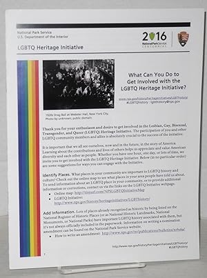 Imagen del vendedor de LGBTQ Heritage Intiative: what can you do to get involved with the LGBTQ Heritage Intiative a la venta por Bolerium Books Inc.