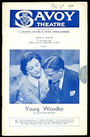 Imagen del vendedor de Young Woodley: Souvenir Theatre Programme Performed at Savoy Theatre, The Strand, London a la venta por Little Stour Books PBFA Member