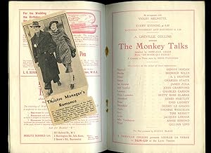 Image du vendeur pour The Monkey Talks (Le Singe Qui Parle): Souvenir Theatre Programme Performed at Duke of York's Theatre St. Martin's Lane, London mis en vente par Little Stour Books PBFA Member