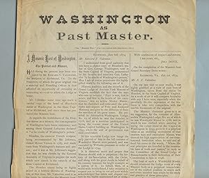 Washington as past master [caption title]