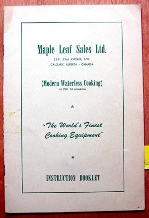 Modern Waterless Cooking. in Steel Or Aluminum. Instruction Booklet (Vintage Pamphlet)