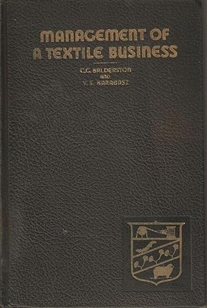 Image du vendeur pour Management of a Textile Business - A study of the operation of an individual enterprise mis en vente par Snookerybooks