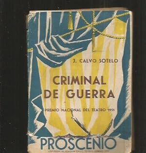 Image du vendeur pour CRIMINAL DE GUERRA mis en vente par Desvn del Libro / Desvan del Libro, SL