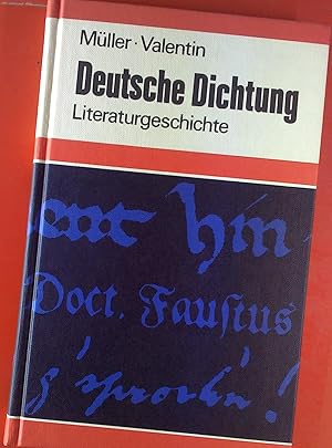 Bild des Verkufers fr Deutsche Dichtung. Literaturgeschichte. zum Verkauf von biblion2