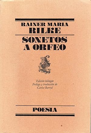 Imagen del vendedor de Sonetos a Orfeo-poesia- a la venta por JP Livres