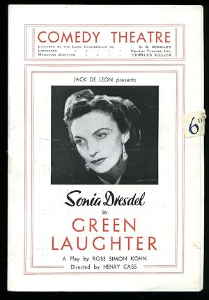 Seller image for Green Laughter: Souvenir Theatre Programme Performed at The Comedy Theatre, Panton Street, Haymarket, London for sale by Little Stour Books PBFA Member