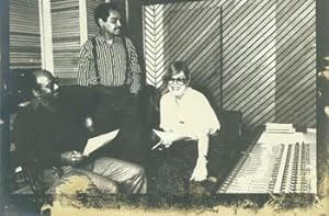 Art Farmer & Benny Golson in recording studio: Publicity Photograph for Contemporary Records.