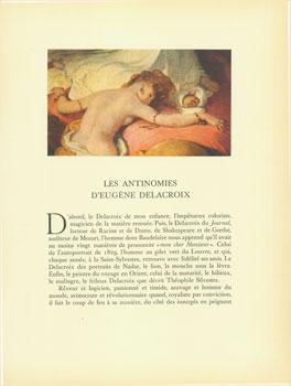 Les Tresors De La Peinture Francaise: Delacroix. XIX Siecle, Vol. 10. Editions D'Art Albert Skira.