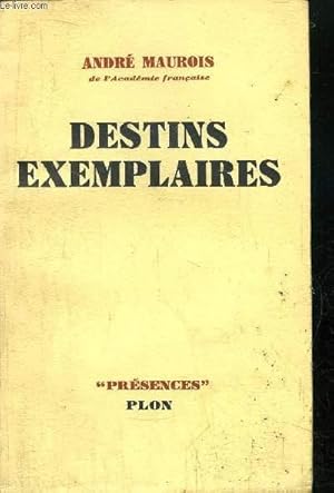 Bild des Verkufers fr DESTINS EXEMPLAIRES zum Verkauf von Le-Livre