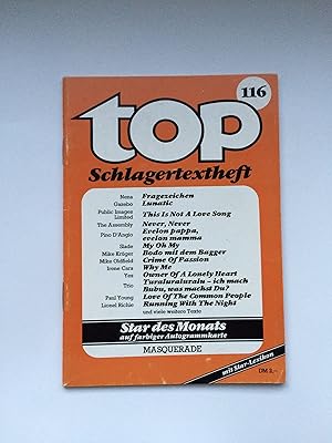 top Nr. 116 Schlagertextheft mit Star-Lexikon