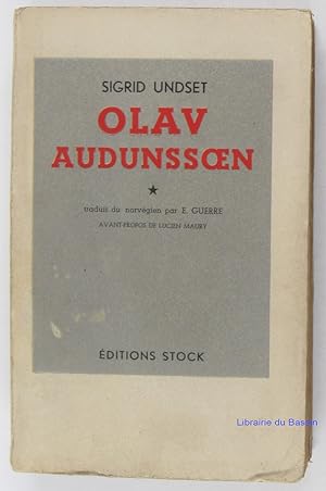 Imagen del vendedor de Olav Audunssoen a la venta por Librairie du Bassin