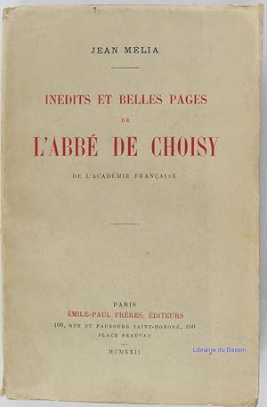 Bild des Verkufers fr Indits et belles pages de l'Abb de Choisy zum Verkauf von Librairie du Bassin